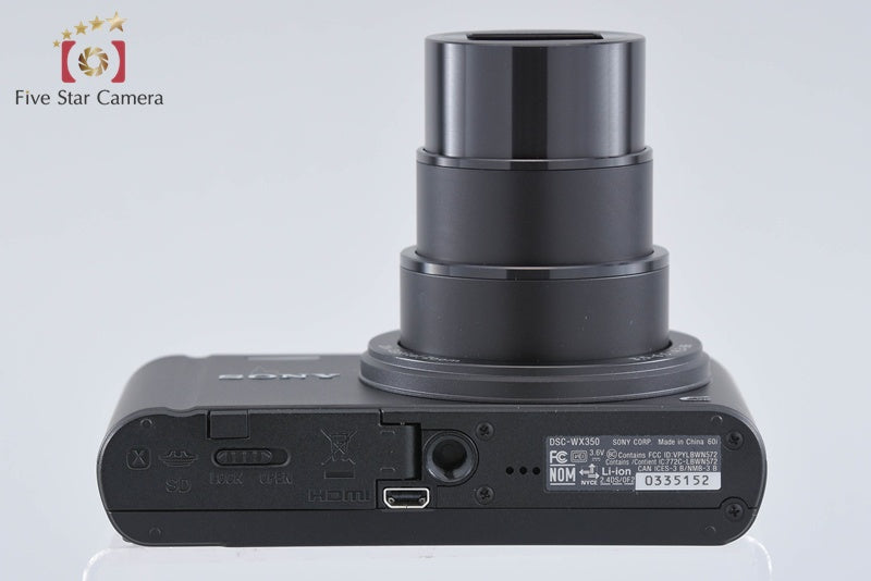 Sony Cyber-Shot DSC-WX350 Black 18.2 MP Digital Camera [Multiple Languages]