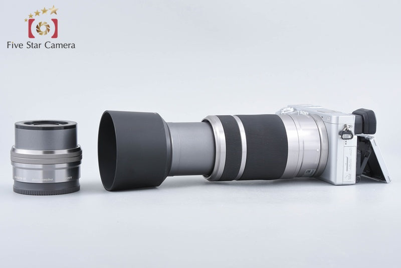 Sony Alpha α6400 ILCE-6400 Silver 16-50 55-210 Lenses [Multiple Languages]