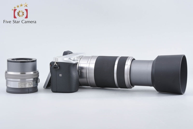Sony Alpha α6400 ILCE-6400 Silver 16-50 55-210 Lenses [Multiple Languages]