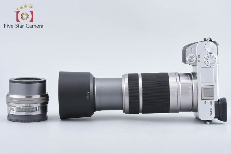 Sony Alpha α6400 ILCE-6400 Silver 16-50 55-210 Lenses [Multiple Languages]
