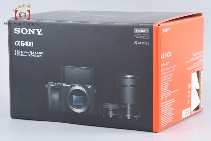 Sony Alpha α6400 ILCE-6400 Silver 16-50 55-210 Lenses [Multiple Languages]