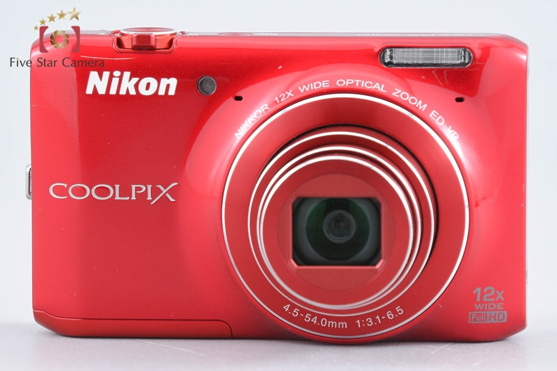 Nikon COOLPIX S6400 Glossy Red 16.0 MP Digital Camera from Japan