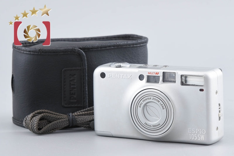 Pentax ESPIO 105SW Silver 35mm Point & Shoot Film Camera from Japan