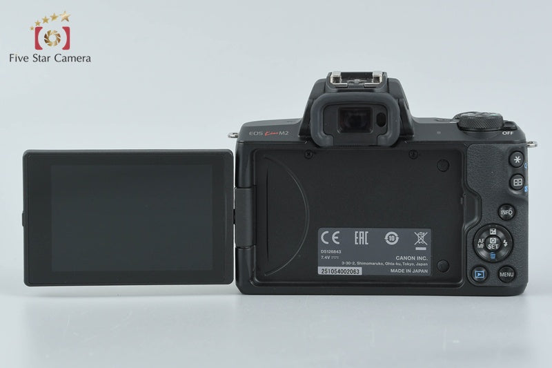 Count 2,000 Canon EOS Kiss M2 Black 24.1 MP EF-M 15-45 IS STM Lens from Japan