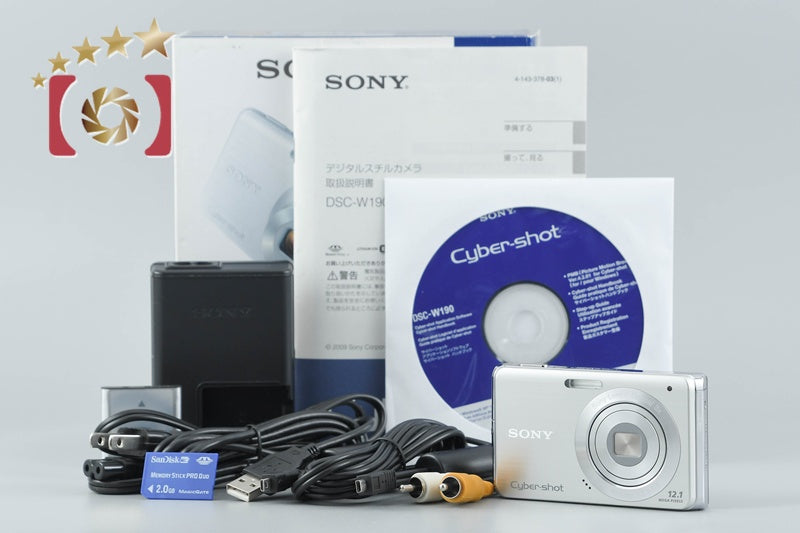 Sony Cyber-Shot DSC-W190 Silver 12.1 MP Digital Camera [Japanese Language Only]
