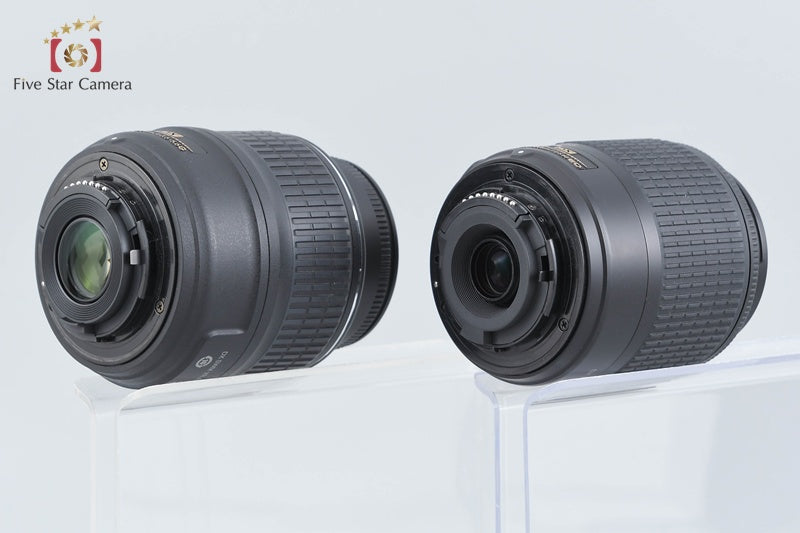 "Shutter count 5,124" Nikon D40 Black 6.1 MP DSLR AF-S DX 18-55 55-200 Lenses