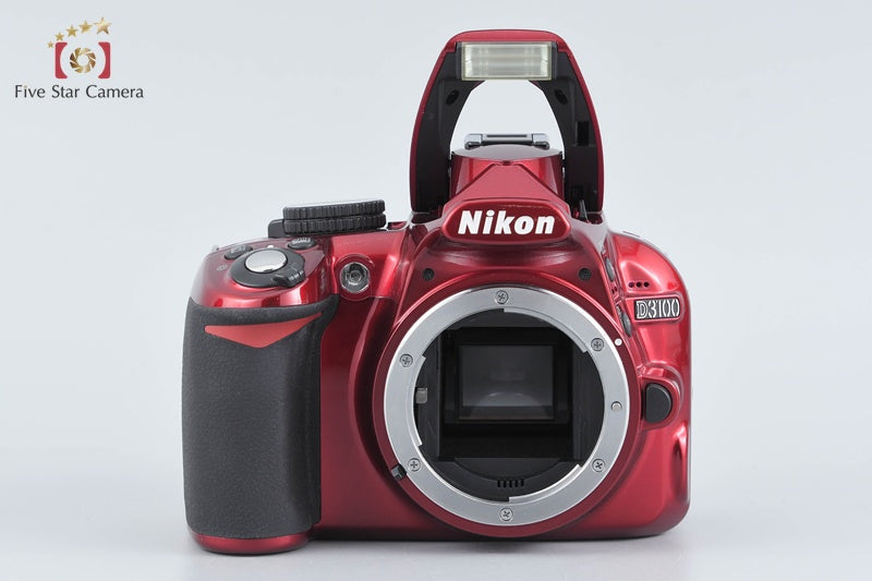 "Count 941" Nikon D3100 Red 14.2 MP Digital SLR Camera 18-55 55-200 Lenses