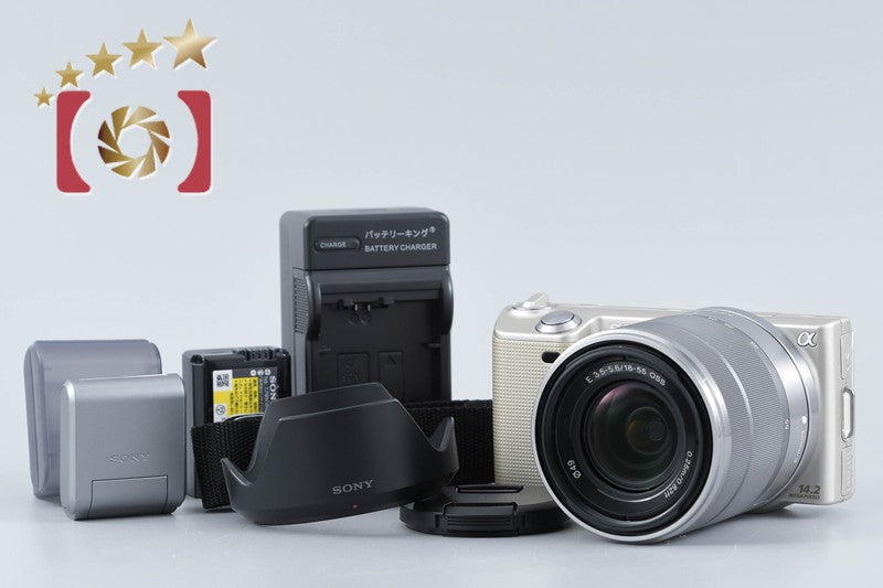 Sony α NEX-5 Gold 14.2 MP Digital Camera 18-55 Lens [Japanese Language Only]