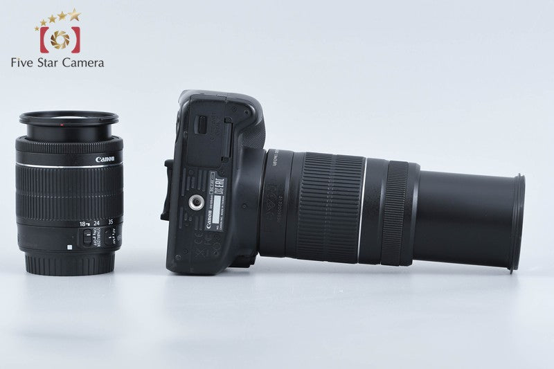 Canon EOS Kiss X7 / Rebel SL1 / 100D Black 18.0 MP 18-55 55-250 Lenses