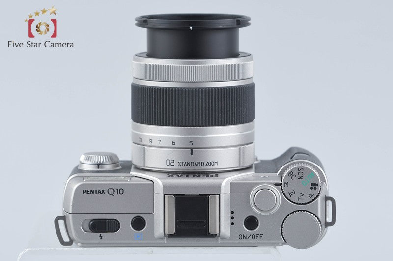 "Shutter count 1,550" PENTAX Q10 Silver 12.4 MP Digital Camera 5-15 Lens