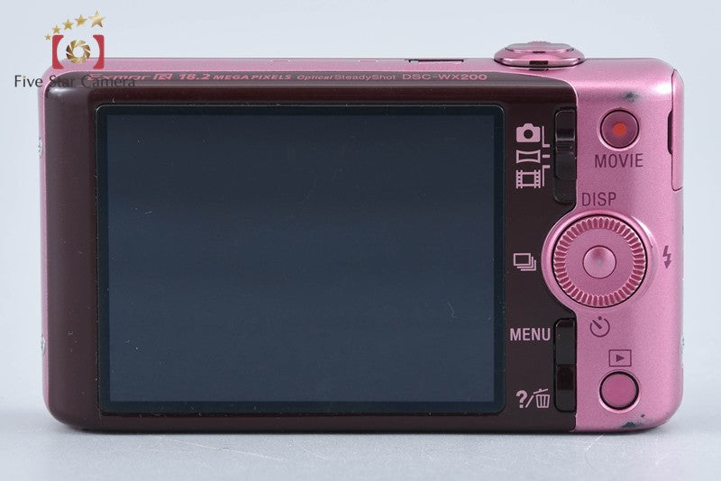 Sony Cyber-Shot DSC-WX200 Pink 18.2 MP Digital Camera [Japanese Language Only]