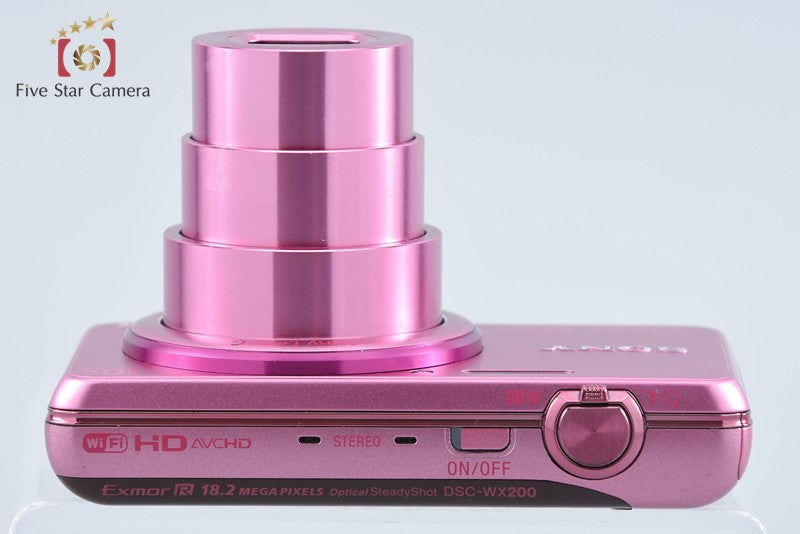 Sony Cyber-Shot DSC-WX200 Pink 18.2 MP Digital Camera [Japanese Language Only]
