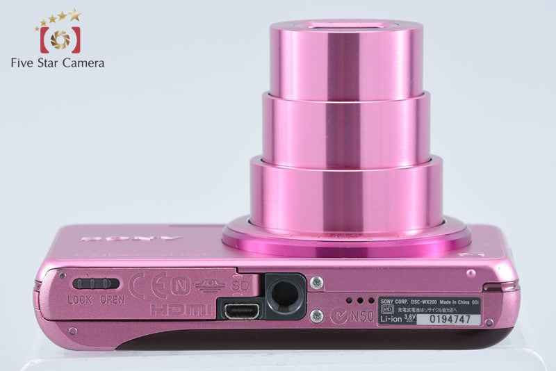 Sony Cyber-Shot DSC-WX200 Pink 18.2 MP Digital Camera [Japanese Language Only]
