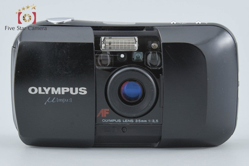 Olympus μ[mju:] Black 35mm f/3.5 Point & Shoot Film Camera