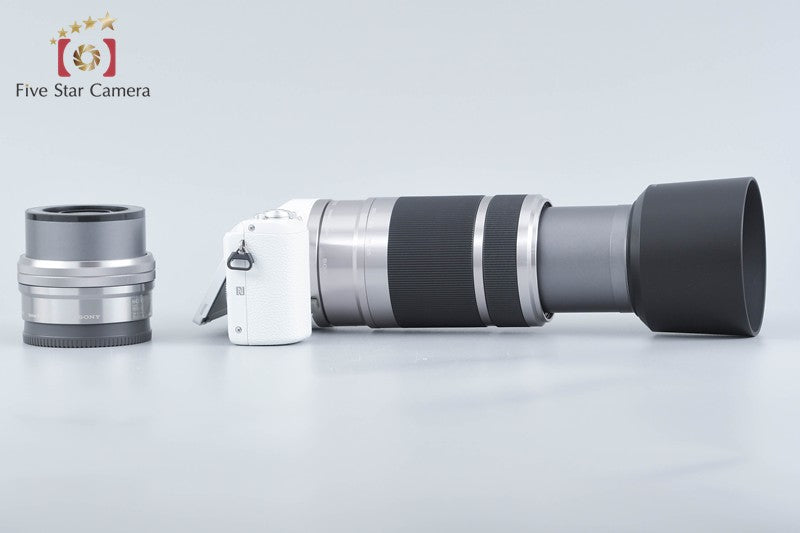 Sony α5100 ILCE-5100 White 24.3 MP 16-50 55-210 Lenses [Multiple Languages]