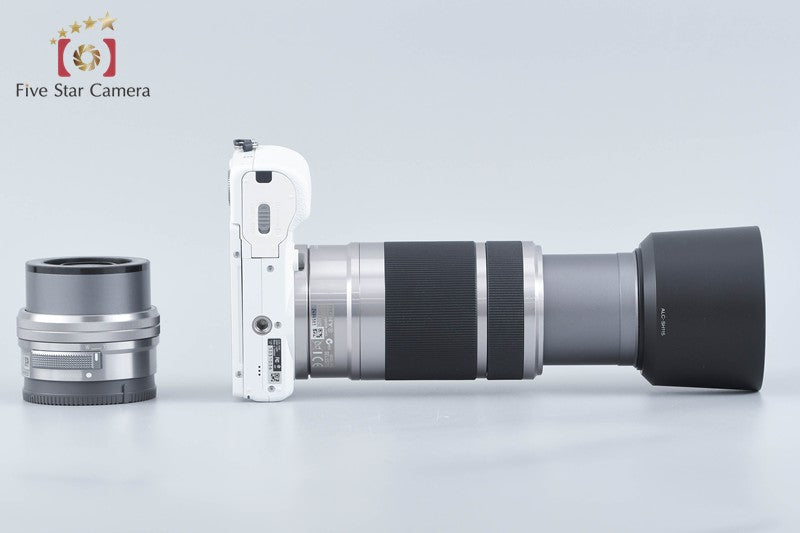 Sony α5100 ILCE-5100 White 24.3 MP 16-50 55-210 Lenses [Multiple Languages]