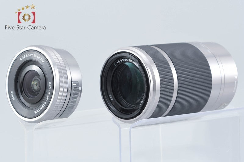 Sony α5100 ILCE-5100 White 24.3 MP 16-50 55-210 Lenses [Multiple Languages]