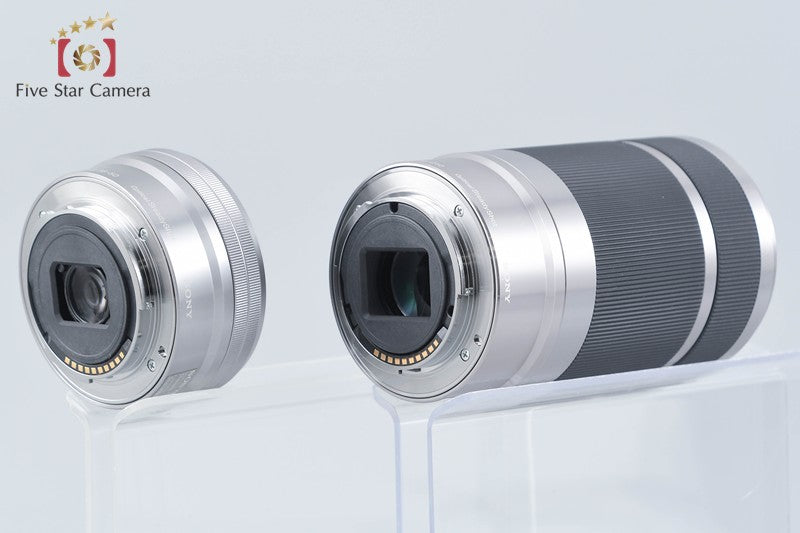 Sony α5100 ILCE-5100 White 24.3 MP 16-50 55-210 Lenses [Multiple Languages]
