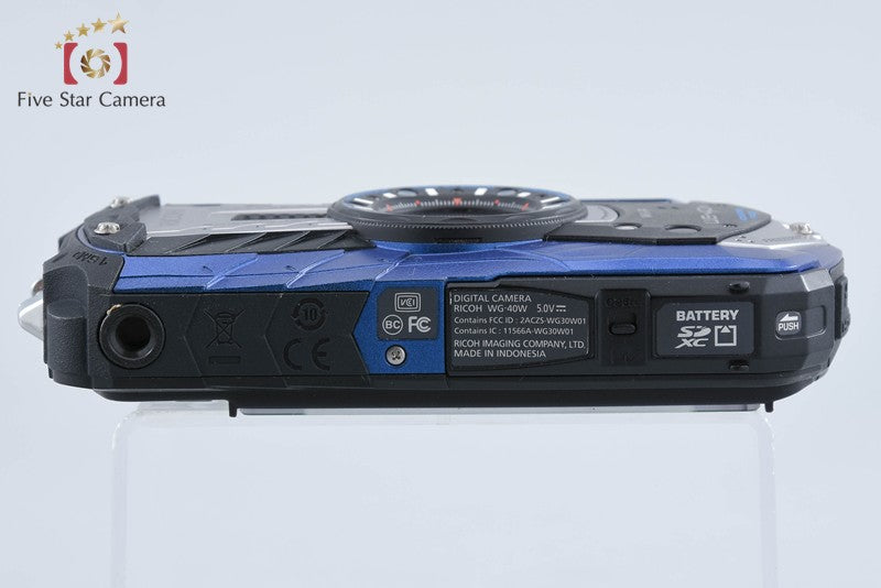 "Shutter count 1" Ricoh Pentax WG-40W Blue 16.0 MP Waterproof Action Camera