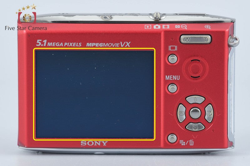 Sony Cyber-Shot DSC-T5 Red 5.1 MP Digital Camera [Japanese Language Only]