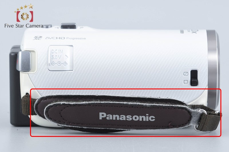 Panasonic HC-V360M 16GB 90x Zoom 2.2 MP White Digital HD Camcorder from Japan