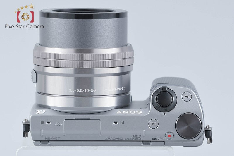 Sony Alpha α NEX-5T Silver 16.1MP Digital Camera 16-50 Lens [Multiple Languages]