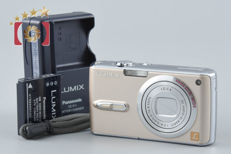 Panasonic LUMIX DMC-FX07 7.2 MP Gloss Gold Digital Camera from Japan