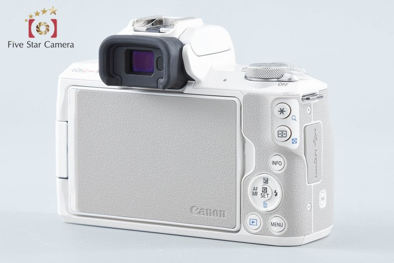 "Count 2,000" Canon EOS Kiss M / M50 White 24.0 MP 15-45 55-200 IS STM Lenses