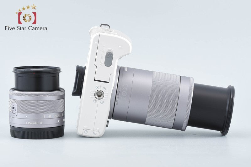 "Count 2,000" Canon EOS Kiss M / M50 White 24.0 MP 15-45 55-200 IS STM Lenses