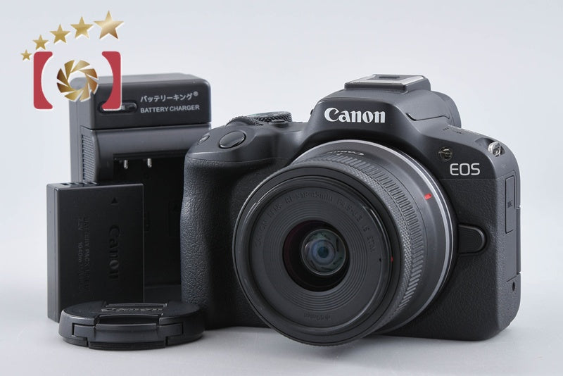 "Count 1,000" Canon EOS R50 Black 24.2 MP RF-S 18-45 IS STM Lens