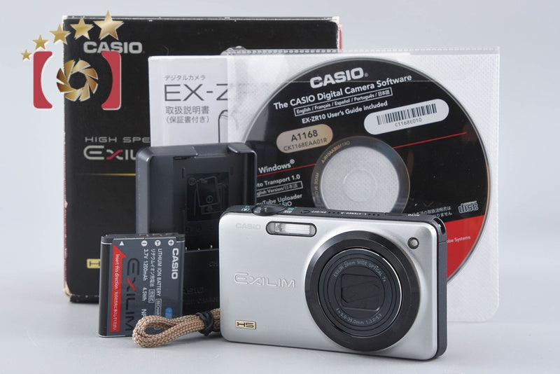 Casio HIGH SPEED EXILIM EX-ZR10 Silver 12.1 MP Digital Camera w/ Box from Japan