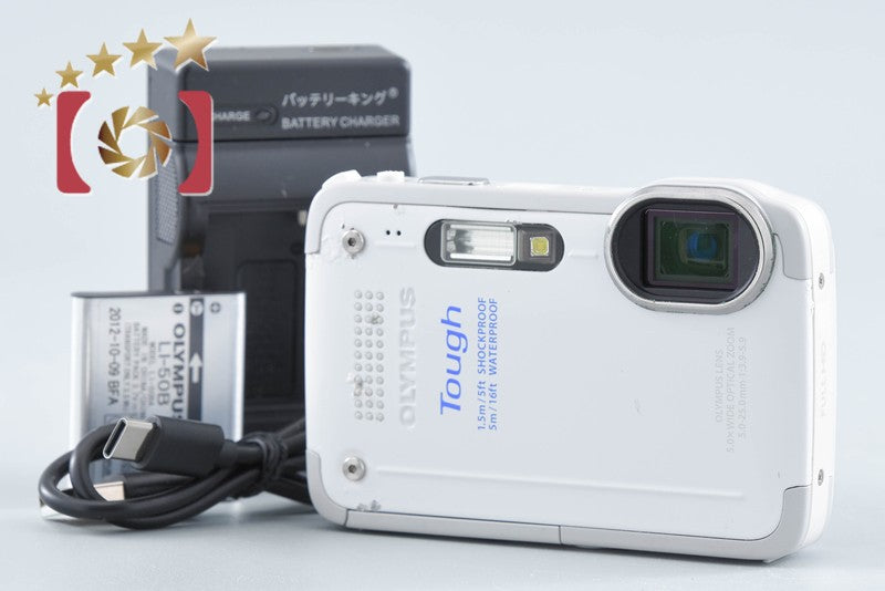 Olympus Stylus TG-630 Tough White 12.0 MP Waterproof Digital Camera from Japan