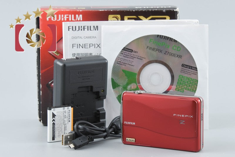 Fujifilm FinePix Z700EXR Red 12.0 MP Digital Camera w/ Box from Japan