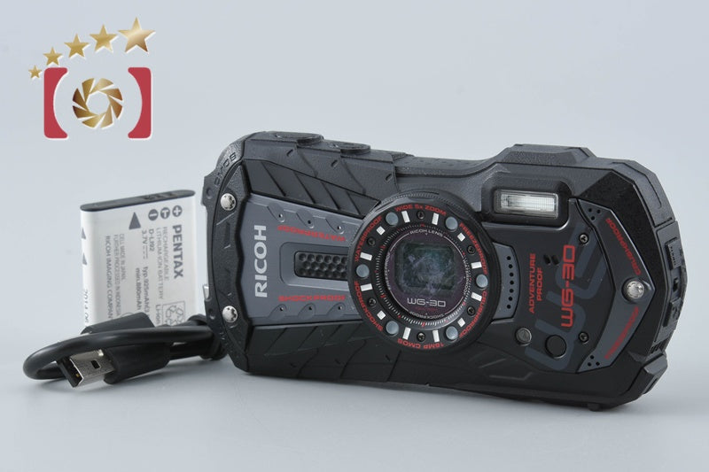 Ricoh PENTAX WG-30 Black 16.0 MP Waterproof Action Camera from Japan