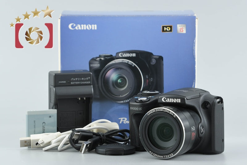 Canon PowerShot SX500 IS Black 16.0 MP Digital Camera w/ Box from Japan