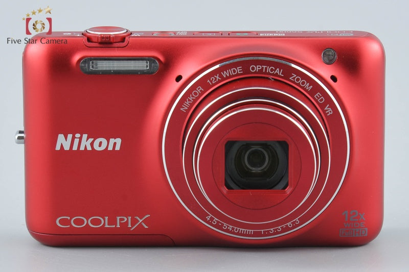Nikon COOLPIX S6600 Raspberry Red 16.0 MP Digital Camera from Japan