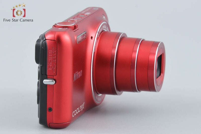 Nikon COOLPIX S6600 Raspberry Red 16.0 MP Digital Camera from Japan