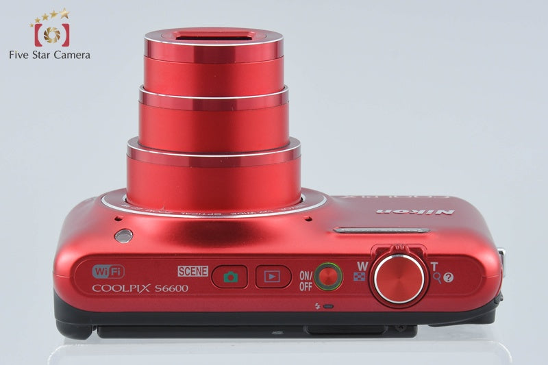 Nikon COOLPIX S6600 Raspberry Red 16.0 MP Digital Camera from Japan