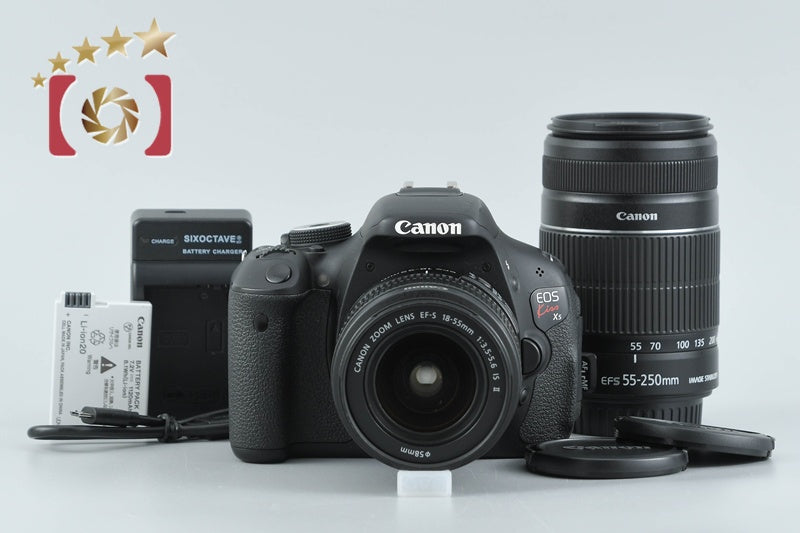 Canon EOS Kiss X5 / Rebel T3i / 600D 18.0 MP 18-55 55-250 Lenses from Japan
