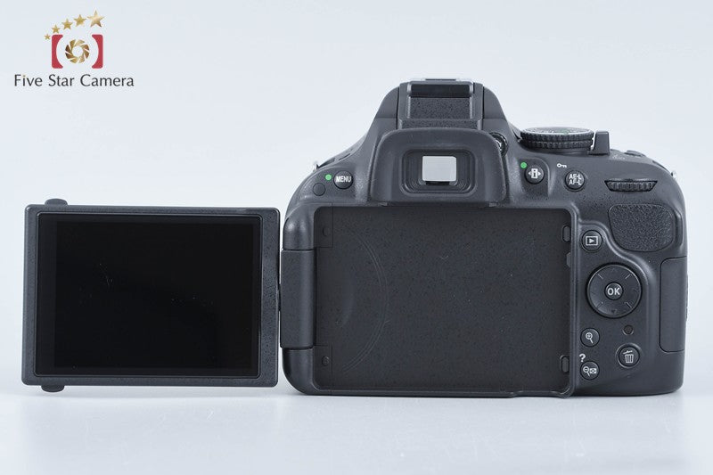 "Count 5,516" Nikon D5200 Black 24.1 MP DSLR Camera 18-55 VR Lens from Japan