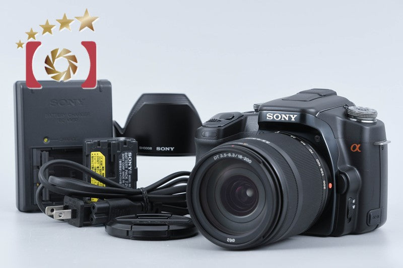 Sony α100 DSLR-A100 Black 10.2MP 18-200 Lens [Japanese Language Only] from Japan
