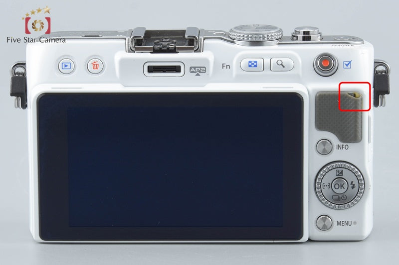 "Count 5,636" Olympus PEN Lite E-PL3 White 12.3 MP 14-42 Lens from Japan