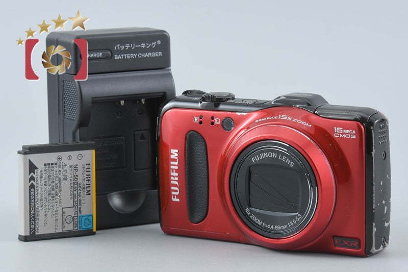 Fujifilm FinePix F550EXR Red 16.0 MP Digital Camera from Japan