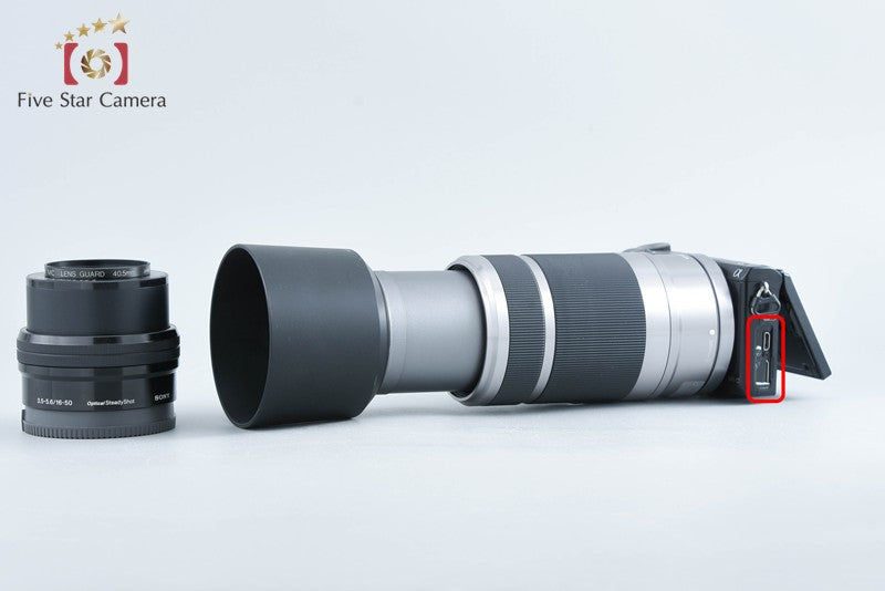 Sony α NEX-5T Black 16.1 MP 16-50 55-210 Lenses [Multiple Languages] from Japan