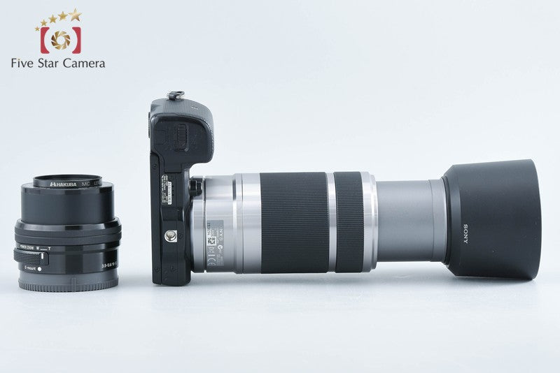 Sony α NEX-5T Black 16.1 MP 16-50 55-210 Lenses [Multiple Languages] from Japan