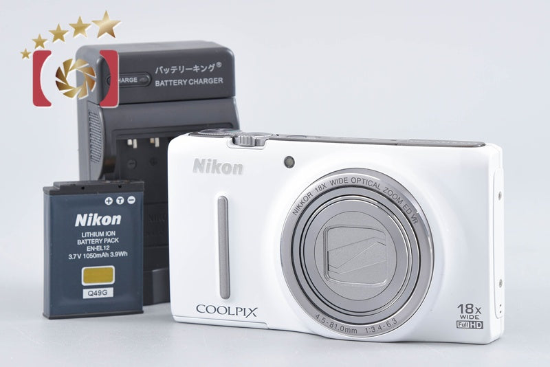 Nikon COOLPIX S9400 Elegant White 18.1 MP Digital Camera from Japan