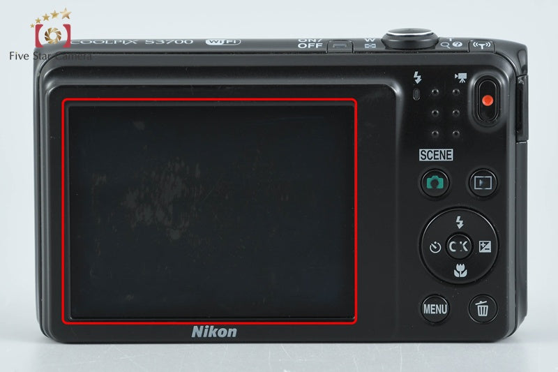 Nikon COOLPIX S3700 Black 20.1 MP Digital Camera from Japan
