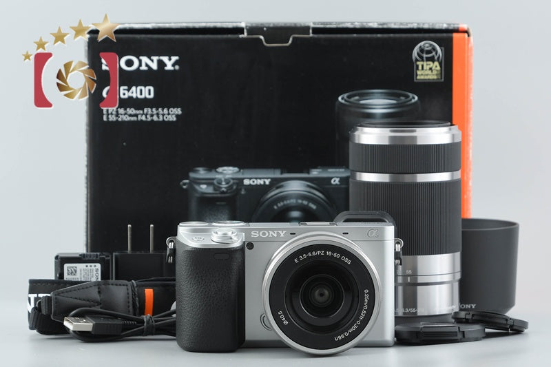 Sony α6400 ILCE-6400 Silver 16-50 55-210 Lenses [Multiple Languages] from Japan