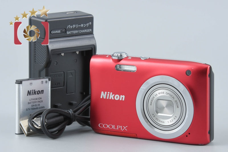 Nikon COOLPIX A100 Red 20.1 MP Digital Camera from Japan