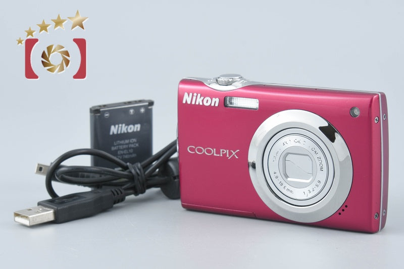 Nikon COOLPIX S4000 Ruby Red 12.0 MP Digital Camera from Japan